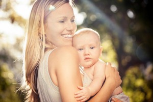 Smiling-Mother-Baby-Park