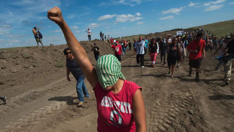 Native American Protester