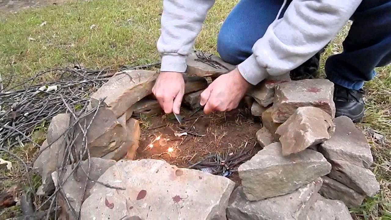 How to start a fire with a neck knife