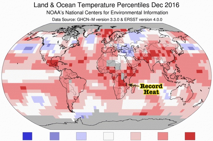 Global warming world map based largely on “fake science” … NOAA caught in blatant temperature data fraud