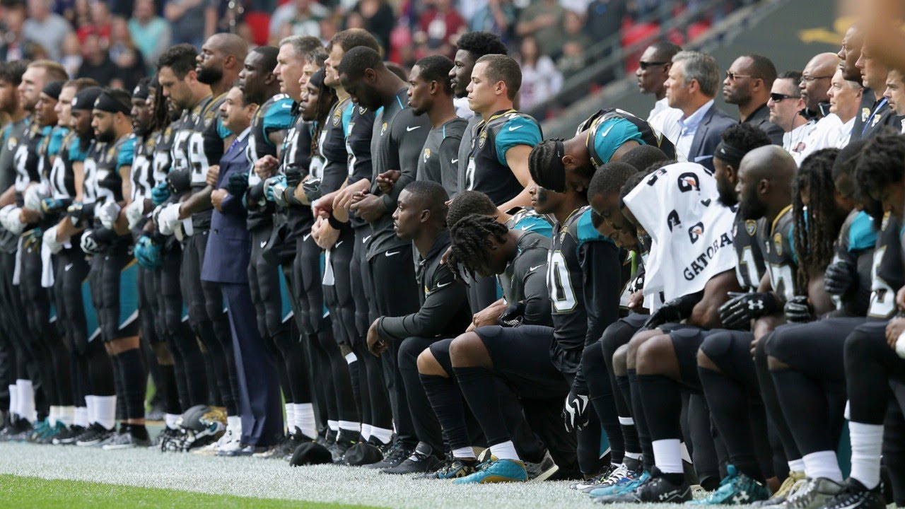NFL rules prohibit political messages on clothing and shoes but players can kneel in protest of the National Anthem, which is ALL political