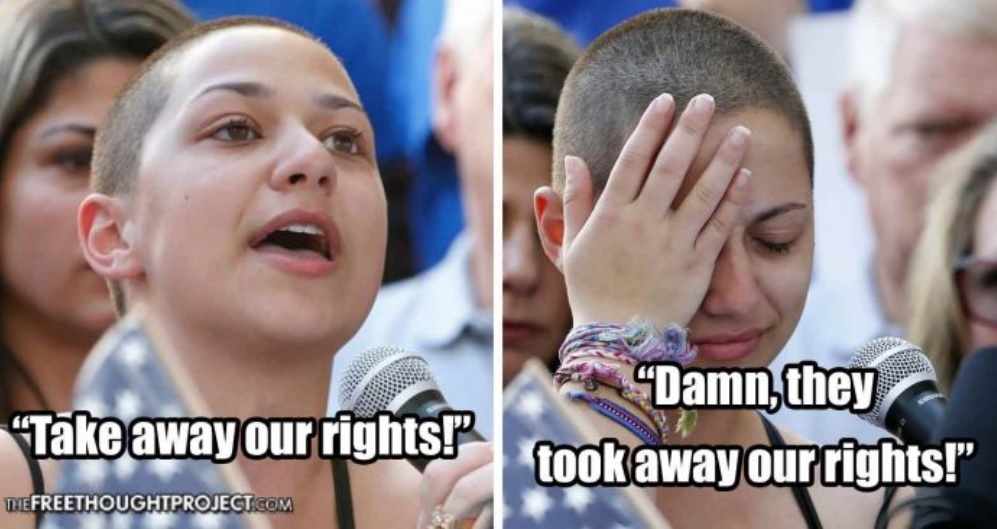 Oblivious anti-gun students demand government take away their rights… then they FREAK OUT when government takes away their rights