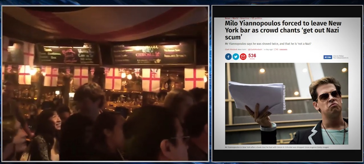 See the “tolerance” of the deranged Left on display as they chant “Nazi scum” in a public bar
