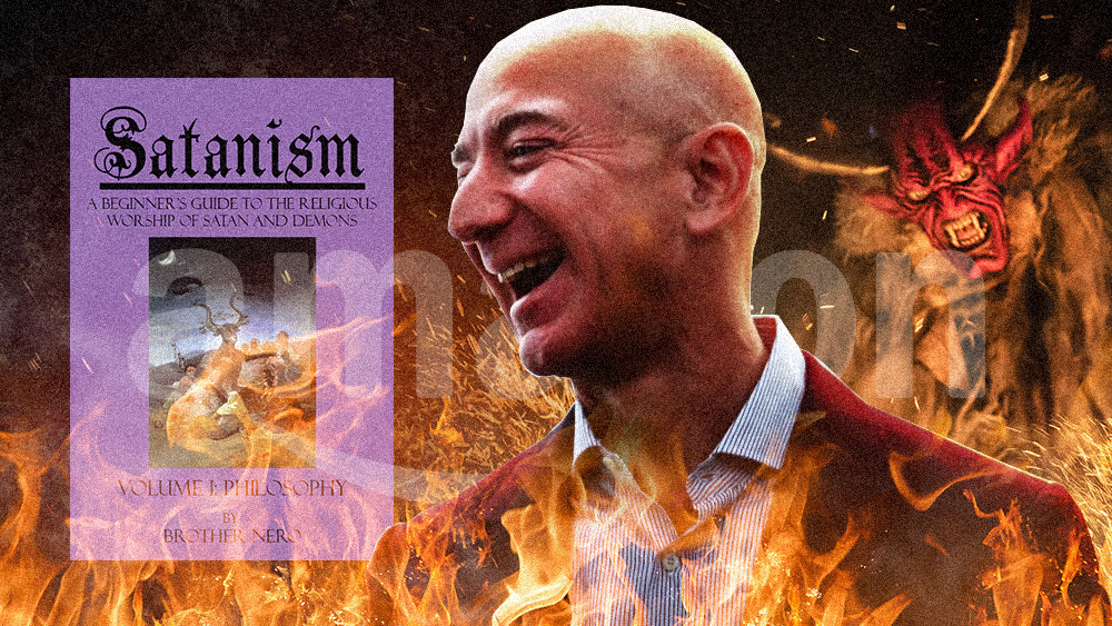 Amazon bans “anti-vaccine” films, but gladly sells books on the religious worship of Satanism, with chapters on “teenage Satanists” and “animal sacrifice”