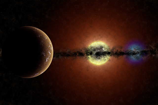 Astronomers discover and decode strange signals from a 3-body star system