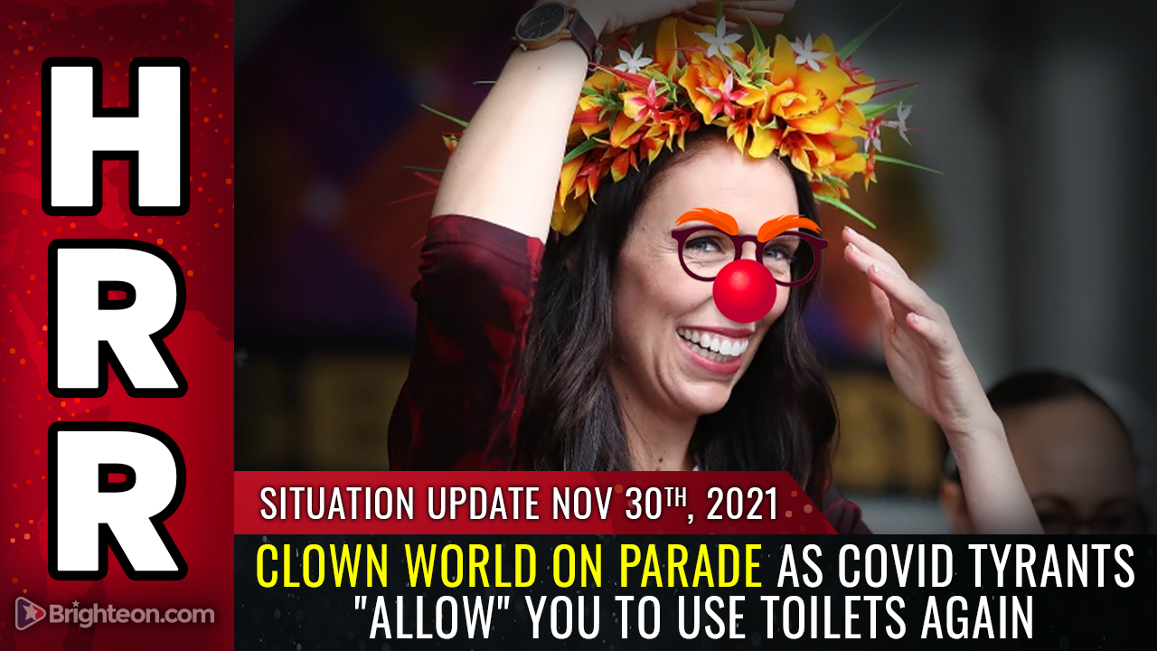 CLOWN WORLD on parade as covid tyrants “allow” you to use toilets again… government actions now resemble South Park episodes